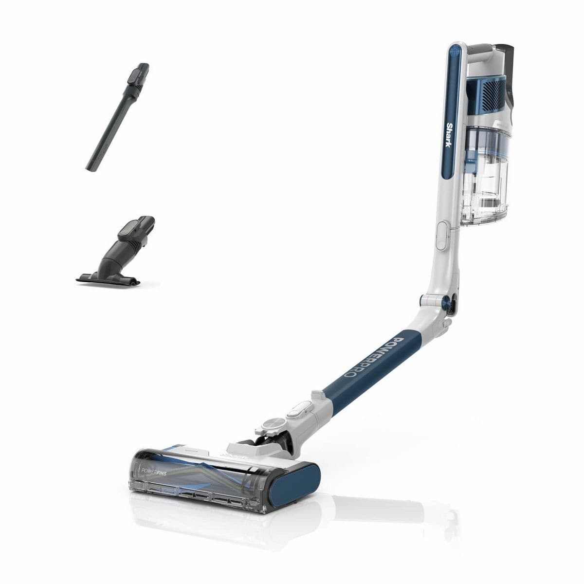 Shark PowerPro IZ380UK Cordless Stick Vacuum Cleaner FloorDetect Anti Hair Wrap - Navy Metallic