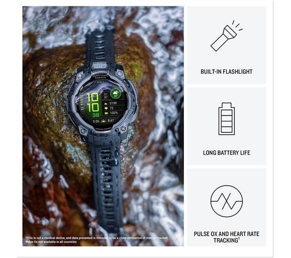Garmin Instinct 3 AMOLED Smartwatch 45mm Black - Image 3