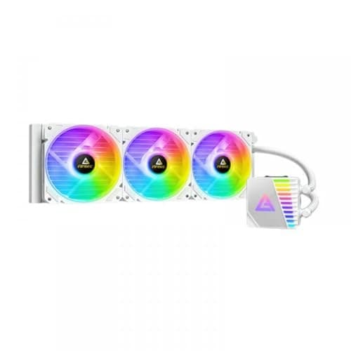 Antec Symphony 360mm ARGB White Liquid CPU Cooler, PWM LED Fan, 14 Dense Cooling Fins, Compatible with LGA 115x, 1200, 2011-v3, 2066, AM4, AM3+, FMx, TR4 Desktops - Image 2