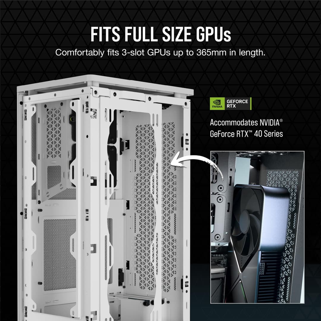 Corsair 2000D AIRFLOW Mini-ITX PC Case - White - Image 4