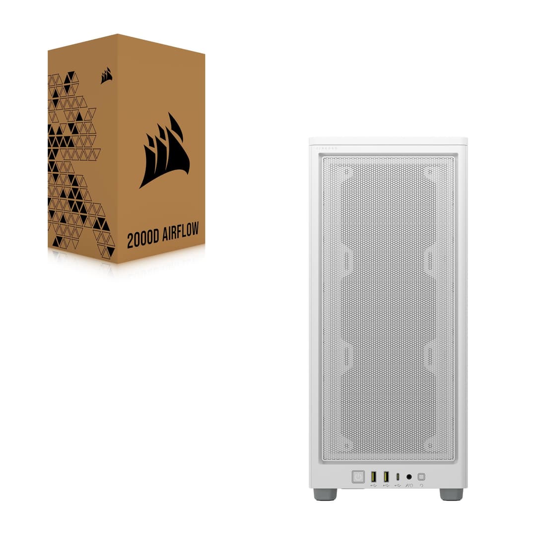 Corsair 2000D AIRFLOW Mini-ITX PC Case - White - Image 8