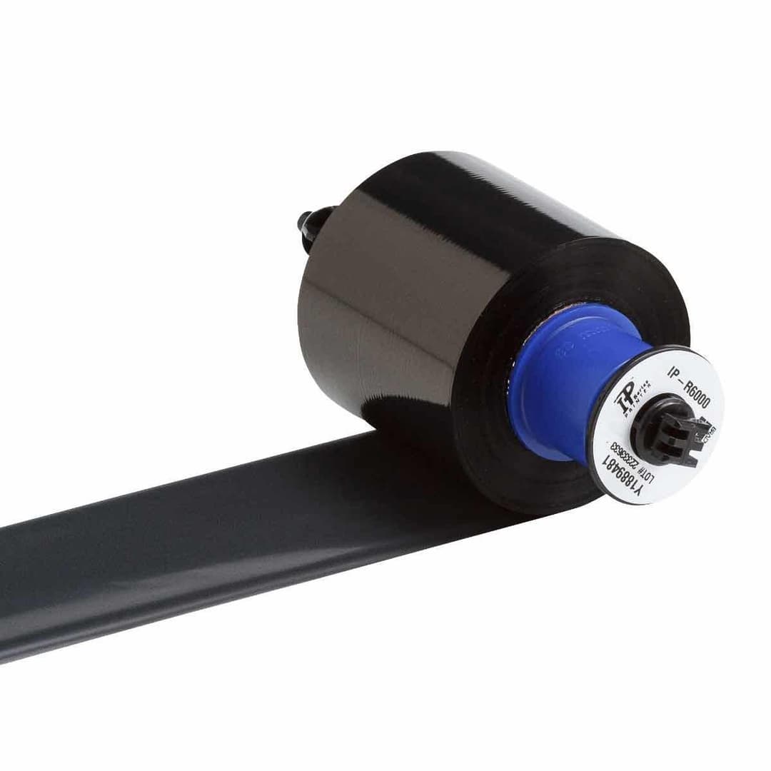 Black 6000 Series Halogen Free Thermal Transfer Printer Ribbon for i5100 and IP Series Printers (IP-R6000HF) - Image 1
