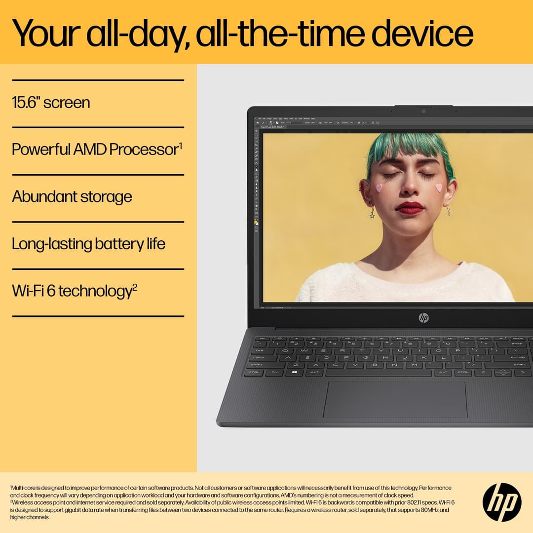 HP 15-fc0045na AMD Ryzen 3 7320U 8GB RAM 256GB SSD 15.6" Full HD Windows 11 Home Laptop - Image 4