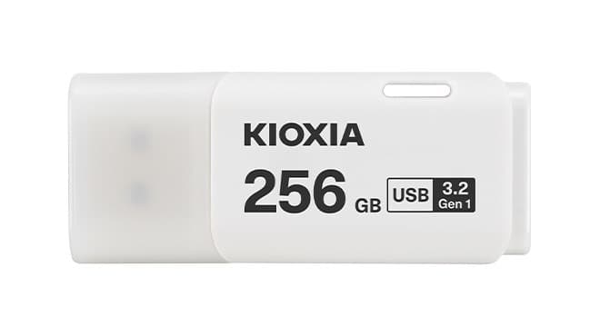 Kioxia TransMemory U301 USB Flash Drive 256GB USB Type-A 3.2 Gen 1 - White - Image 1