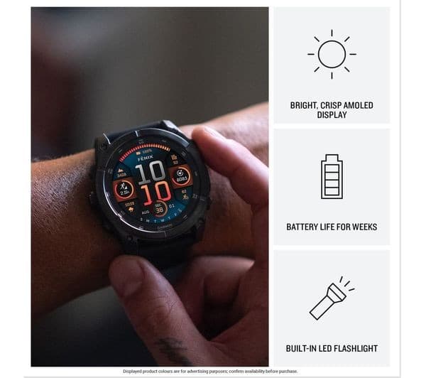 Garmin fenix 8 AMOLED Watch 51mm Slate Grey & Black - Image 3