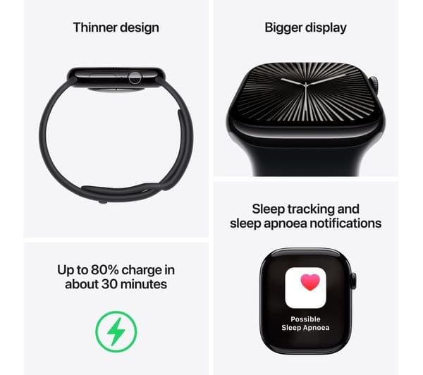 Apple Watch Series 10 GPS 46mm Jet Black - Image 3