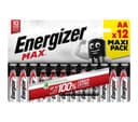 ENERGIZER Max AA Alkaline Batteries - Pack of 12 thumbnail 1