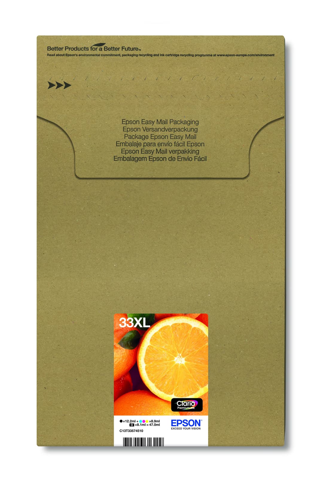 Epson Oranges Multipack 5-colours 33XL Claria Premium Ink EasyMail - Image 2