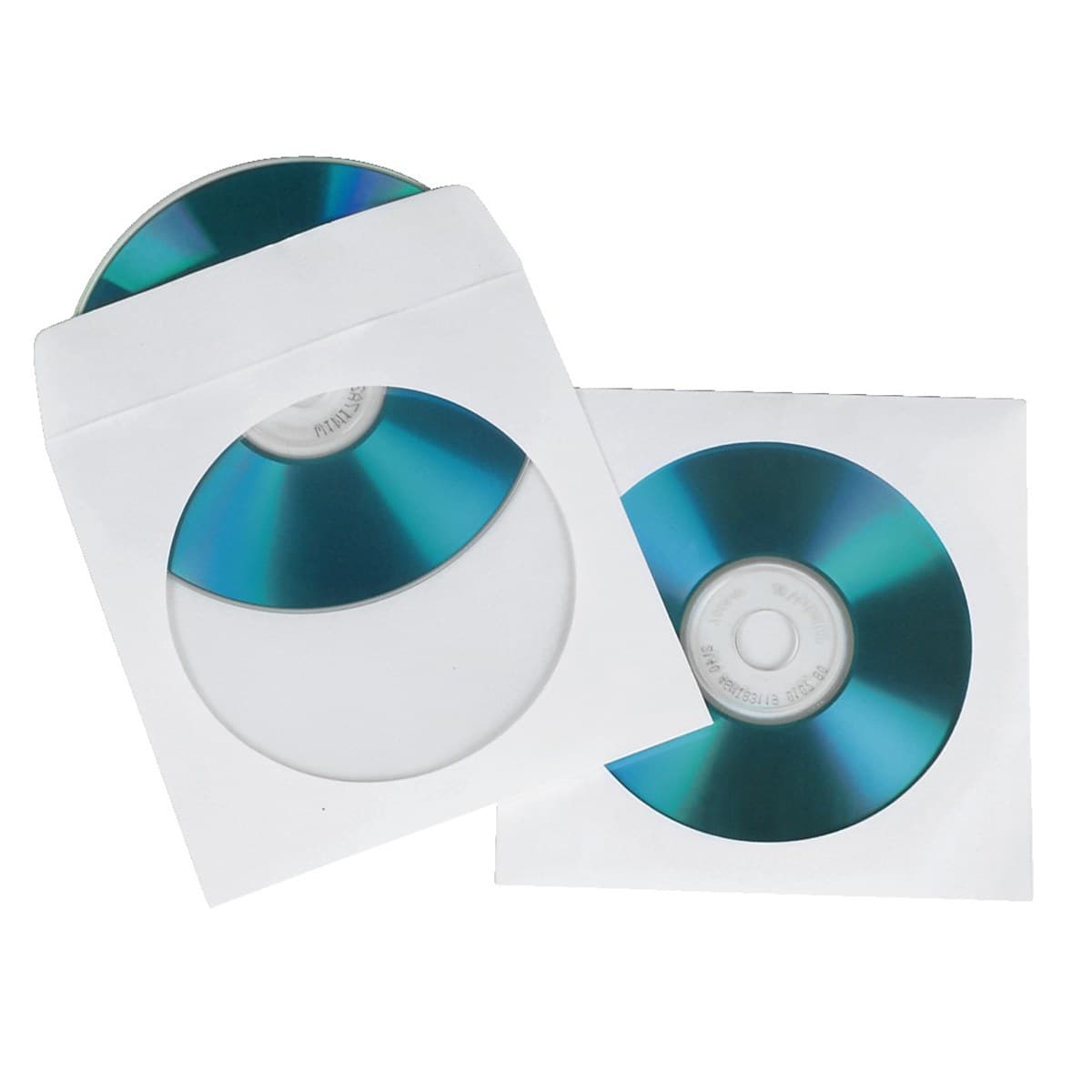 Hama CD/DVD Paper Sleeves, White - Pack of 100