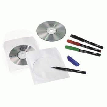 Hama CD Paper Sleeves, white, 100 pcs/Pack 1 discs - Image 2