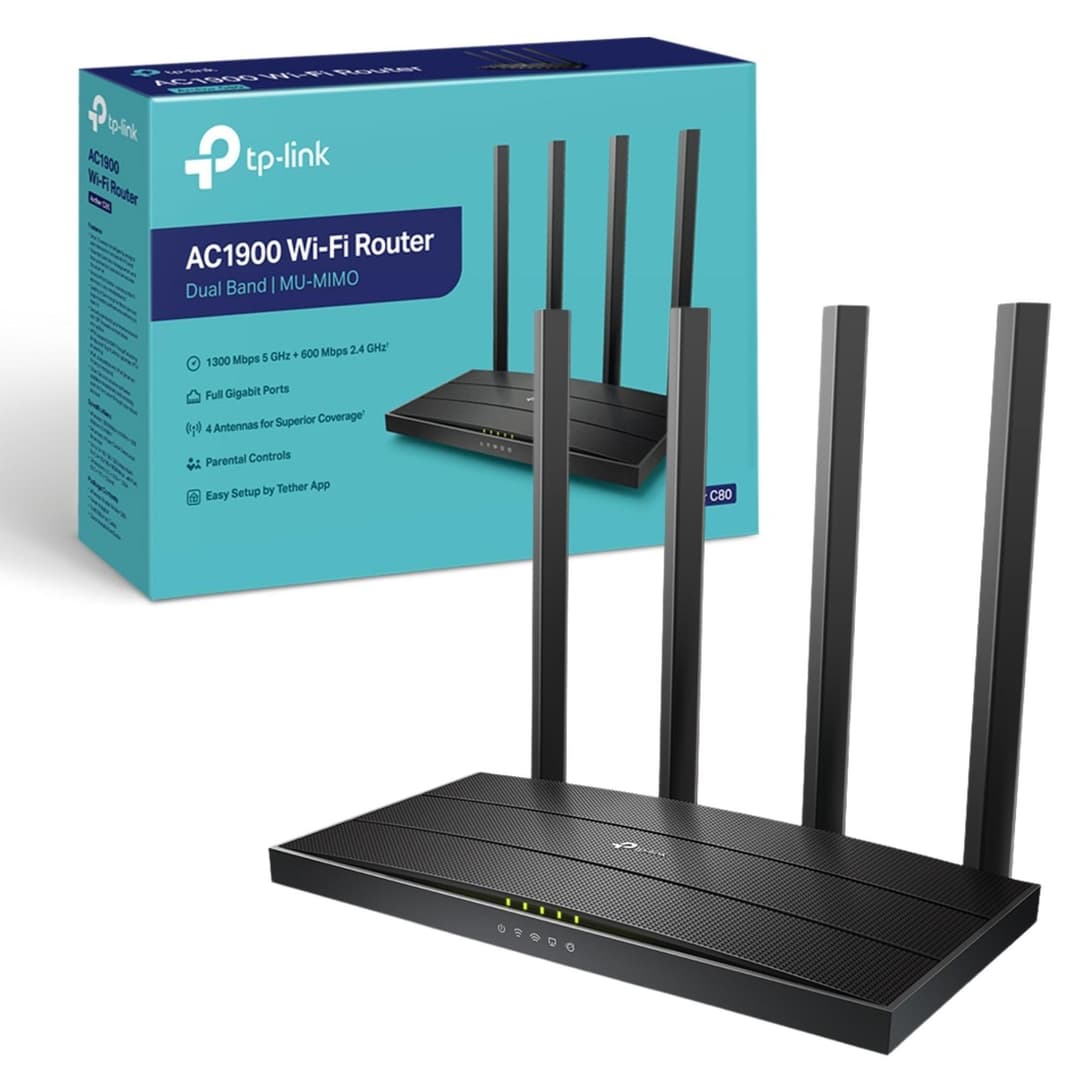 TP-Link Archer C80 AC1900 Dual Band Wireless Gaming Router - Black - Image 1