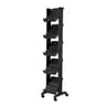 PaperFlow Single Sided Literature Display, Mobile Corner Unit, 5 Shelves, 13.78x15.17x66 Inches, Black (259N.01) (B004HWFZUC)