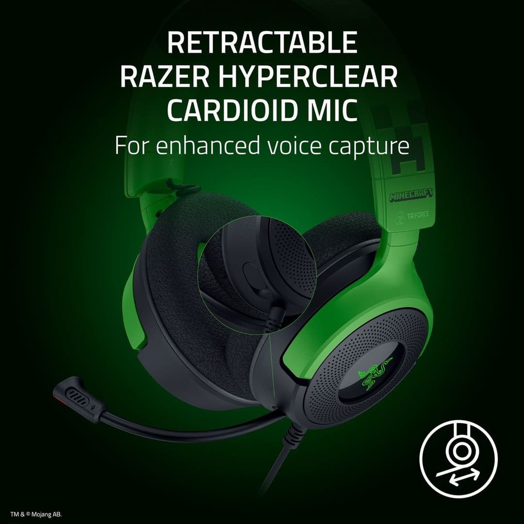 Razer Kraken V4 X Wired PC Headset - Minecraft - Image 4