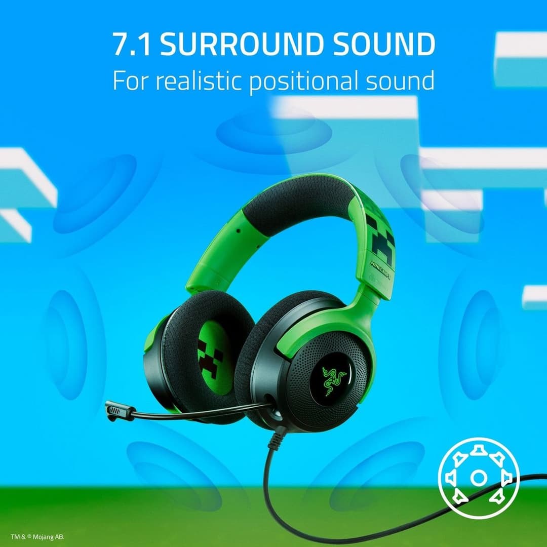 Razer Kraken V4 X Wired PC Headset - Minecraft - Image 5