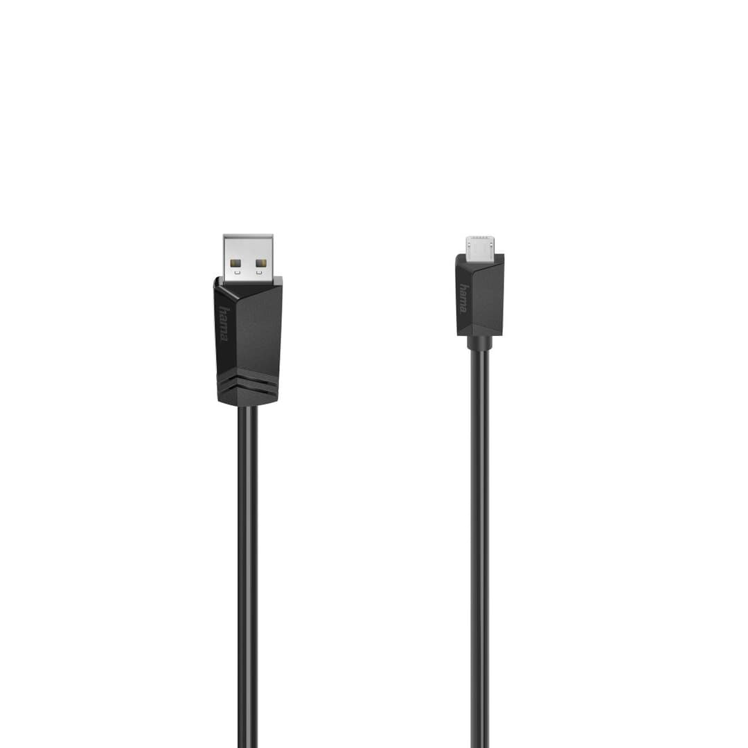 Hama USB 2.0 USB-A to Micro-USB Cable 480 Mbit/s Black - 1.5 m - Image 1