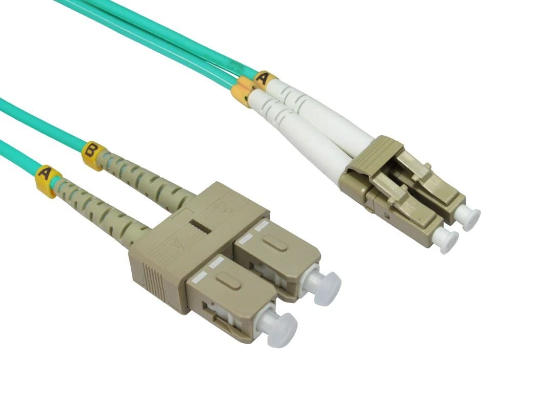 Cables Direct 2m OM4 Fibre Optic Cable, LC-SC (Multi-Mode) - Image 1