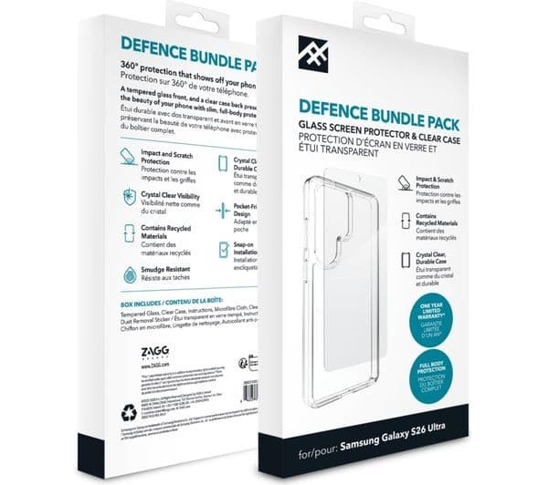 DEFENCE Galaxy S26 Ultra Case Bundle Clear - Image 1
