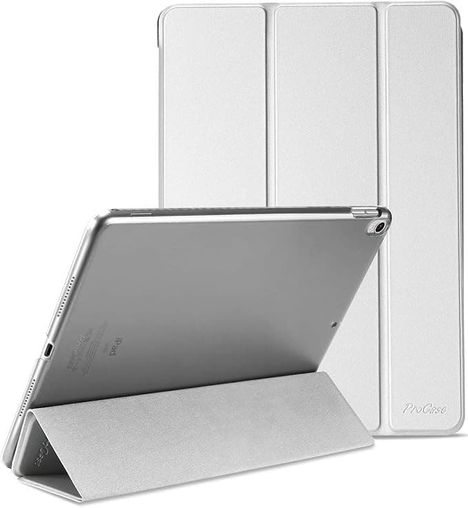 Foxwood Collection Folio Stand Case for iPad Air 2019 iPad Pro 10.5 Apple Pencil 2 Slot Grey