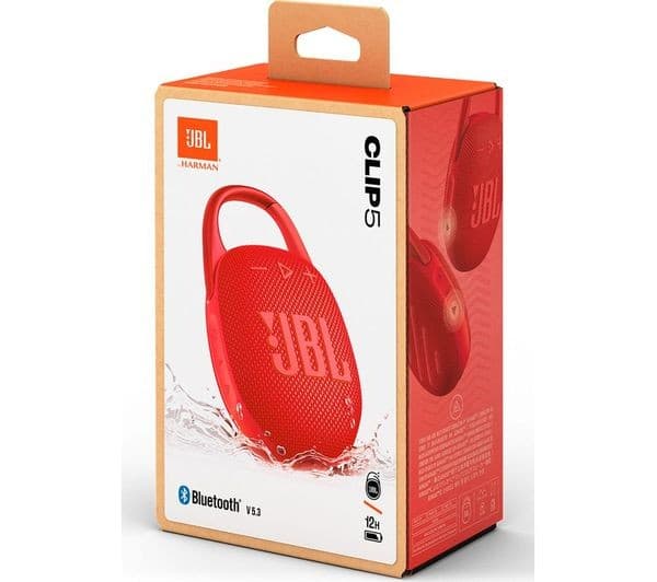 JBL Clip 5 Portable Wireless Speaker - Red - Image 2