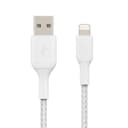 Belkin Braided USB-A to Lightning 2m Cable - White thumbnail 1