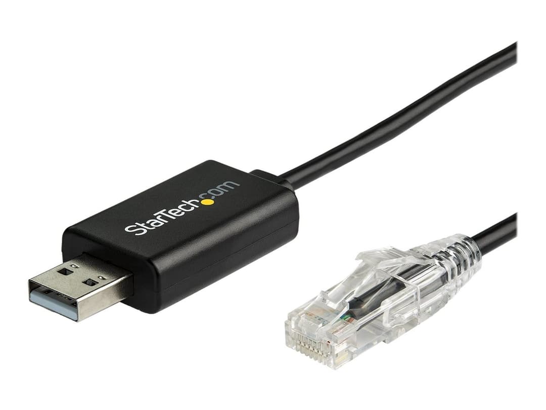 StarTech ICUSBROLLOVR USB Console Cable 1.8m Black - Image 1