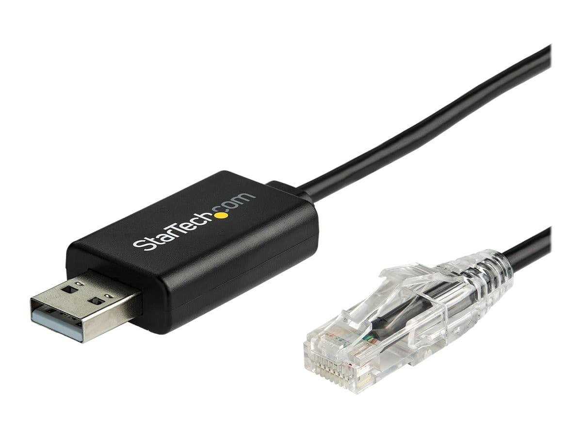 StarTech ICUSBROLLOVR USB Console Cable 1.8m Black
