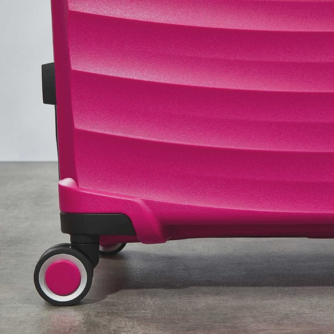 Rock Expandable 8 Wheel Hard Suitcase - Small, Pink - Image 3