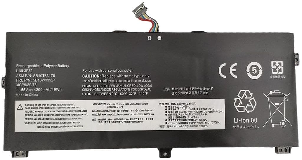 Laptop Battery for Lenovo ThinkPad X390 Yoga / X13 Yoga Gen 1 48.51Wh 11.55V 4200mAh Li-Polymer - Image 1