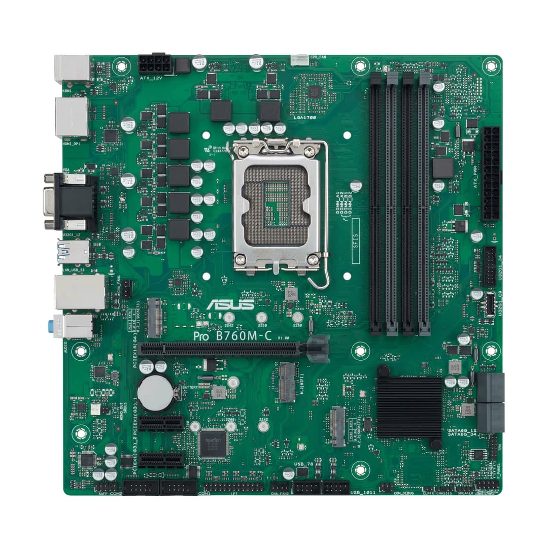 ASUS PRO B760M-C-CSM Intel B760 DDR5 Micro-ATX LGA 1700 Motherboard - Image 2