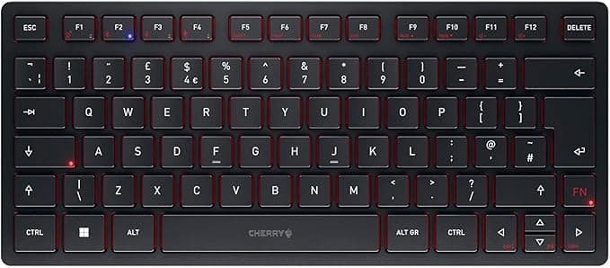 CHERRY KW 9200 MINI Compact Multi-Device Wireless Keyboard UK QWERTY - Black