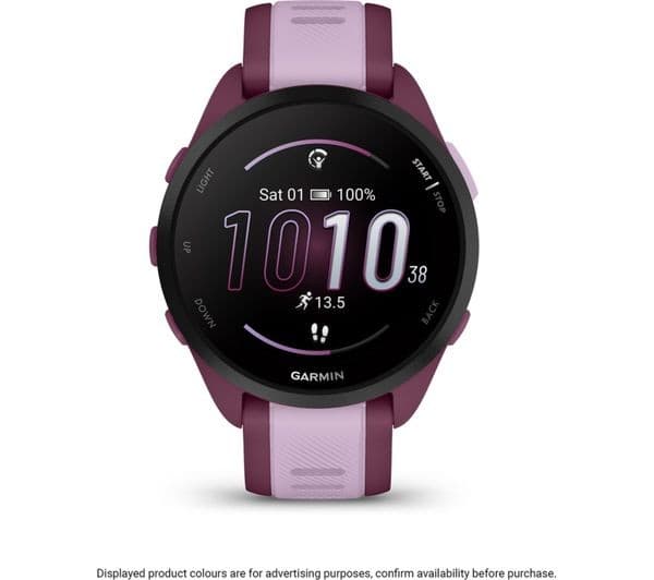 Garmin Forerunner 165 Music 43mm GPS Running Smartwatch - Berry/Lilac - Image 1