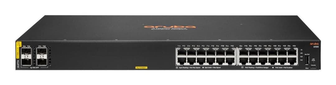 Aruba 6100 24G CL4 PoE 4SFP+ - Image 1