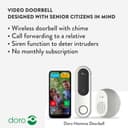 DORO Hemma Smart Wireless Video Doorbell for Seniors with Camera and Chime thumbnail 4