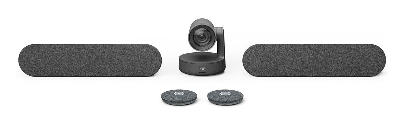 LOGITECH Rally Plus Premium Ultra-HD ConferenceCam 4K Video Conferencing System with 2 Speakers & 2 Mic Pods
