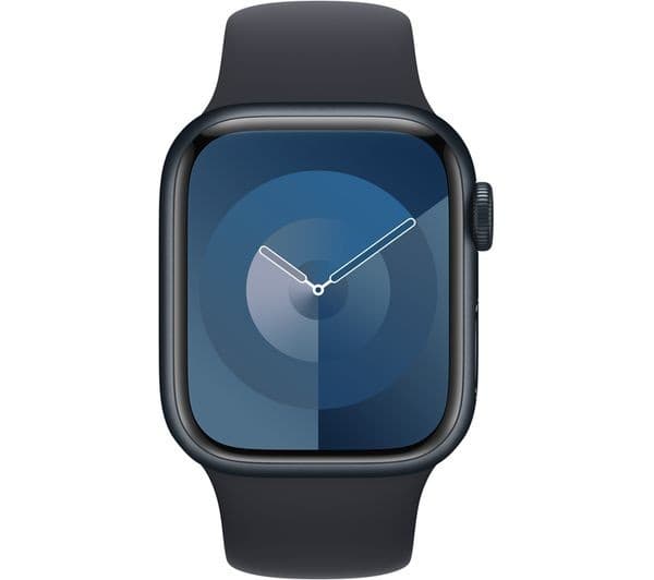 APPLE Watch Series 9 Cellular - 41 mm Midnight Aluminium Case with Midnight Sports Band, S/M - Image 2
