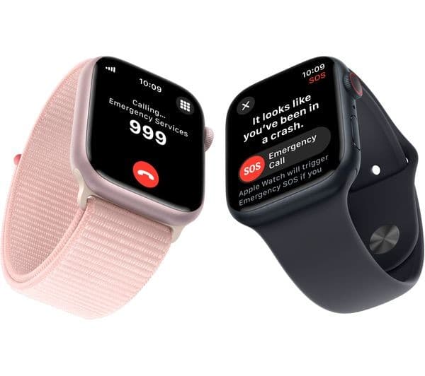 APPLE Watch Series 9 Cellular - 41 mm Midnight Aluminium Case with Midnight Sports Band, S/M - Image 6