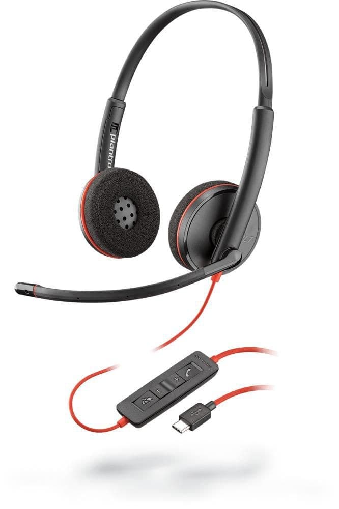 Poly Blackwire C3220 USB-C Binaural Headset - Headband, Black