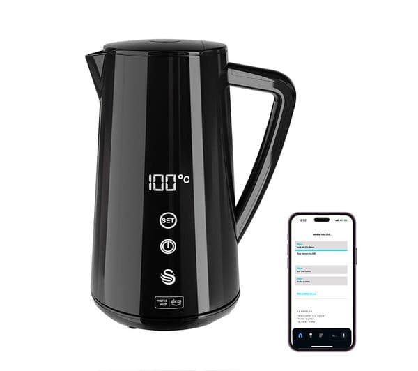 SWAN SK14650BLKN Smart Jug Kettle - Black - Image 1