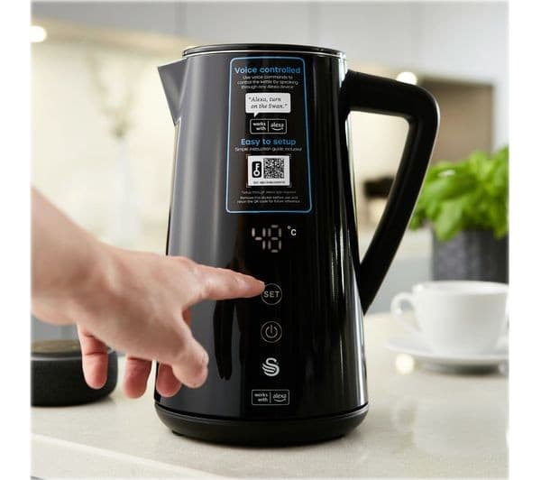 SWAN SK14650BLKN Smart Jug Kettle - Black - Image 8