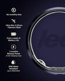 LEEP Smart Ring Size 12 Blue, IP68 Waterproof Health & Fitness Tracker with Heart Rate & Sleep Monitoring thumbnail 2