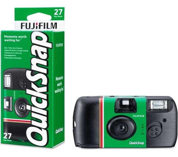 Instax QuickSnap V400 Disposable Camera Green Black - Image 1