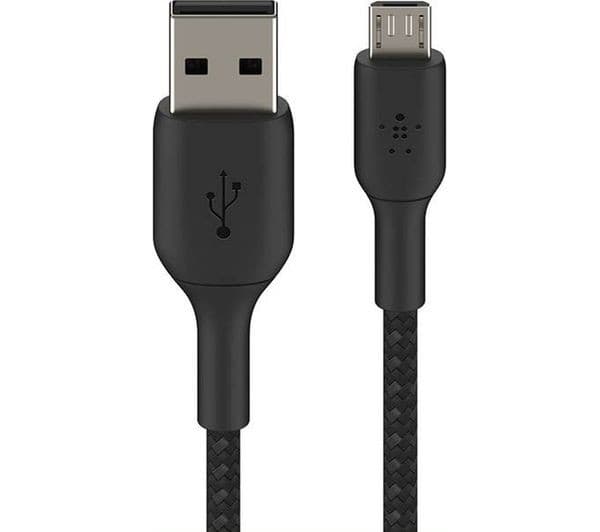 Belkin Braided USB-A to Micro USB Cable Black - Image 1