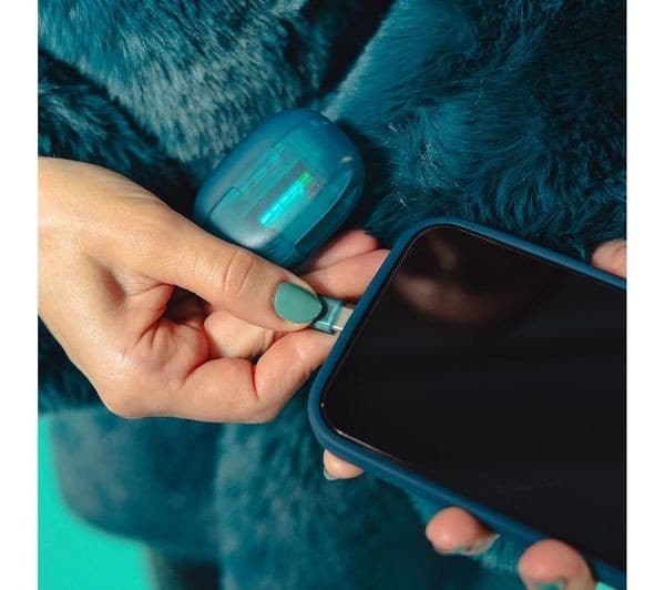 JLab Go Pop ANC True Wireless Earbuds - Transparent Teal - Image 2