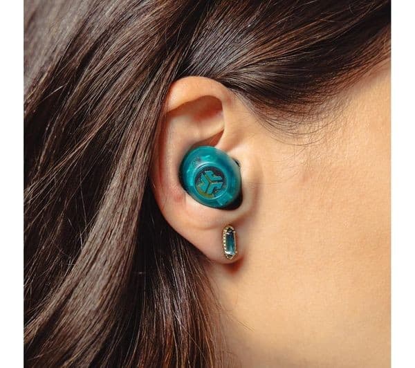 JLab Go Pop ANC True Wireless Earbuds - Transparent Teal - Image 3