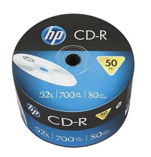 HP CRE00070 CD-R Blank Recordable Discs 700 MB 80 min 52x - 50 Pack