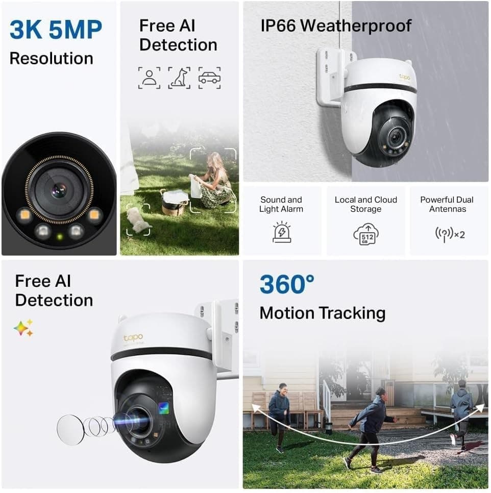 Tapo C530WS 3K Outdoor Pan/Tilt WiFi Security Camera - Image 3