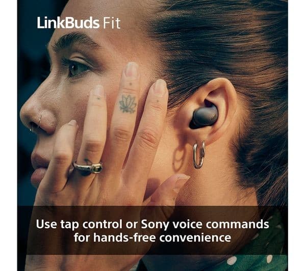Sony LinkBuds Fit (WF-LS910N) Wireless Noise-Cancelling Earbuds - Pink - Image 2
