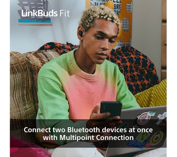 Sony LinkBuds Fit (WF-LS910N) Wireless Noise-Cancelling Earbuds - Pink - Image 6
