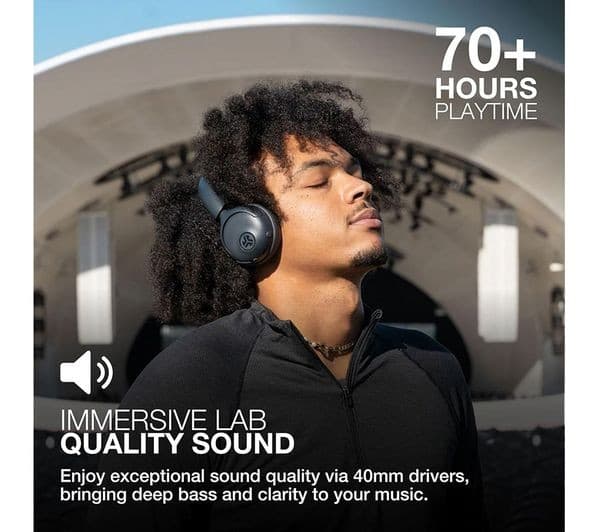 JLab Go Lux Wireless Bluetooth Noise-Cancelling Headphones - Graphite - Image 3