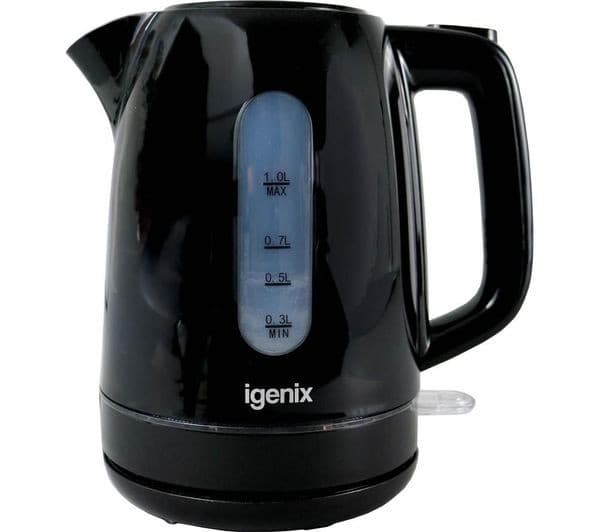 Igenix IGK01022 1L Cordless Jug Kettle 2200W - Black - Image 1